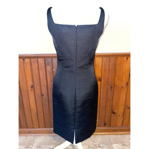 Womens Tahari Arthur S Levine Black Strapless Midi Textured Split Hem Dress 2 - Picture 4 of 8